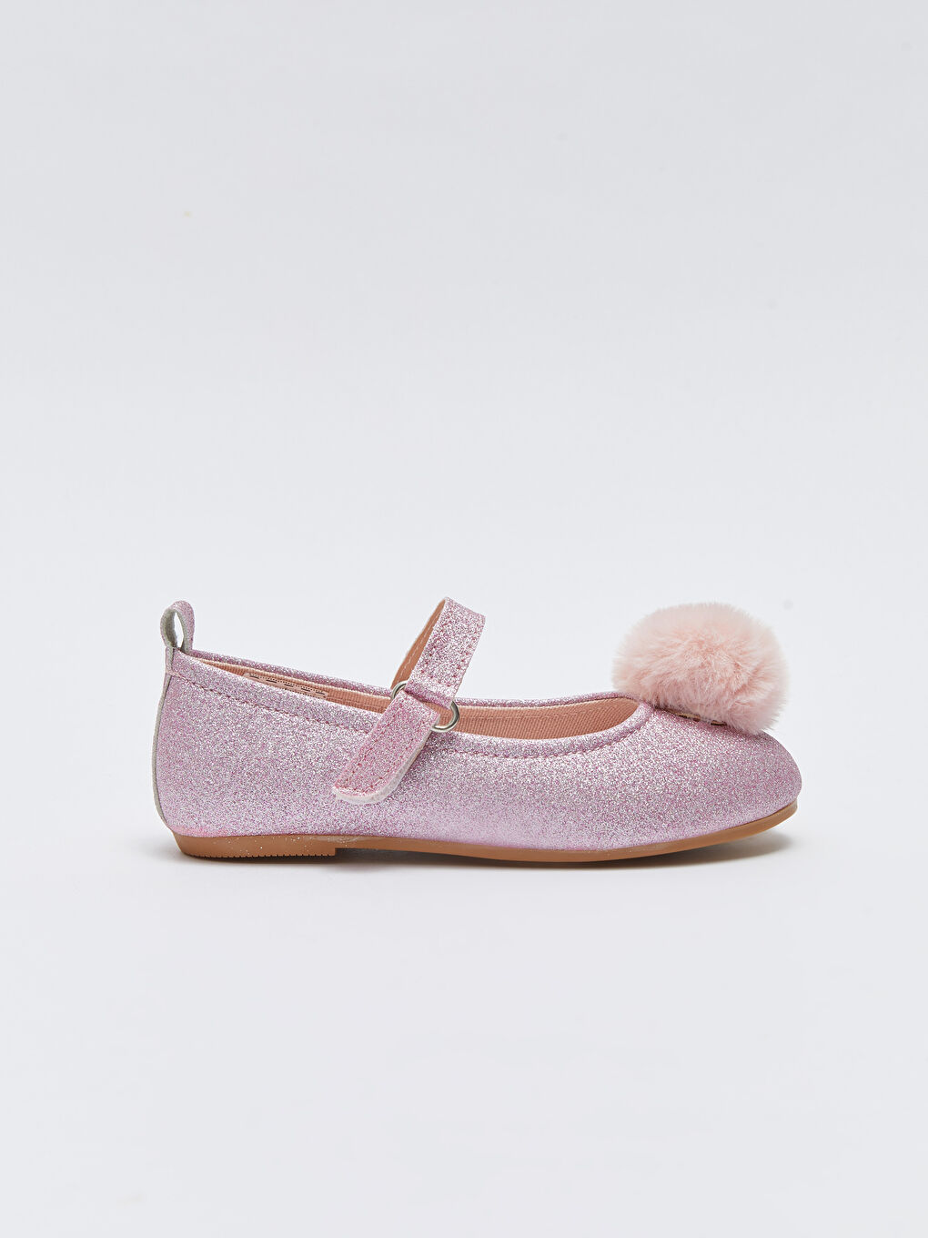 Pompom-Detail Ballerinas mit Klettverschluss für Babymädchen-1