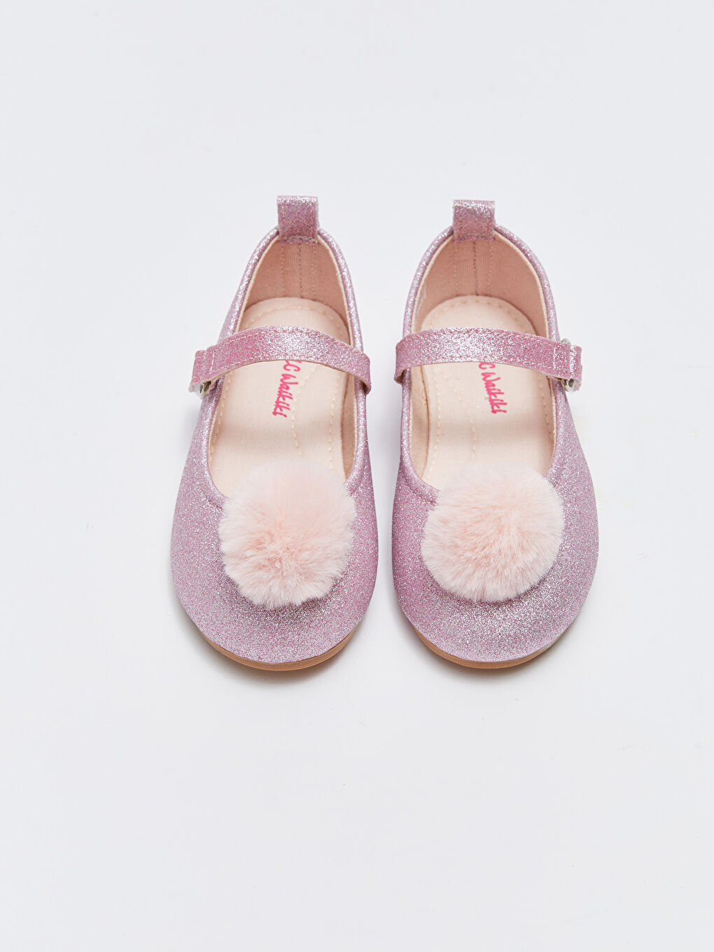 Pompom-Detail Ballerinas mit Klettverschluss für Babymädchen-2