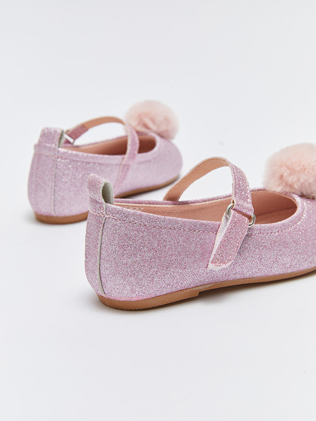 Pompom-Detail Ballerinas mit Klettverschluss für Babymädchen-4