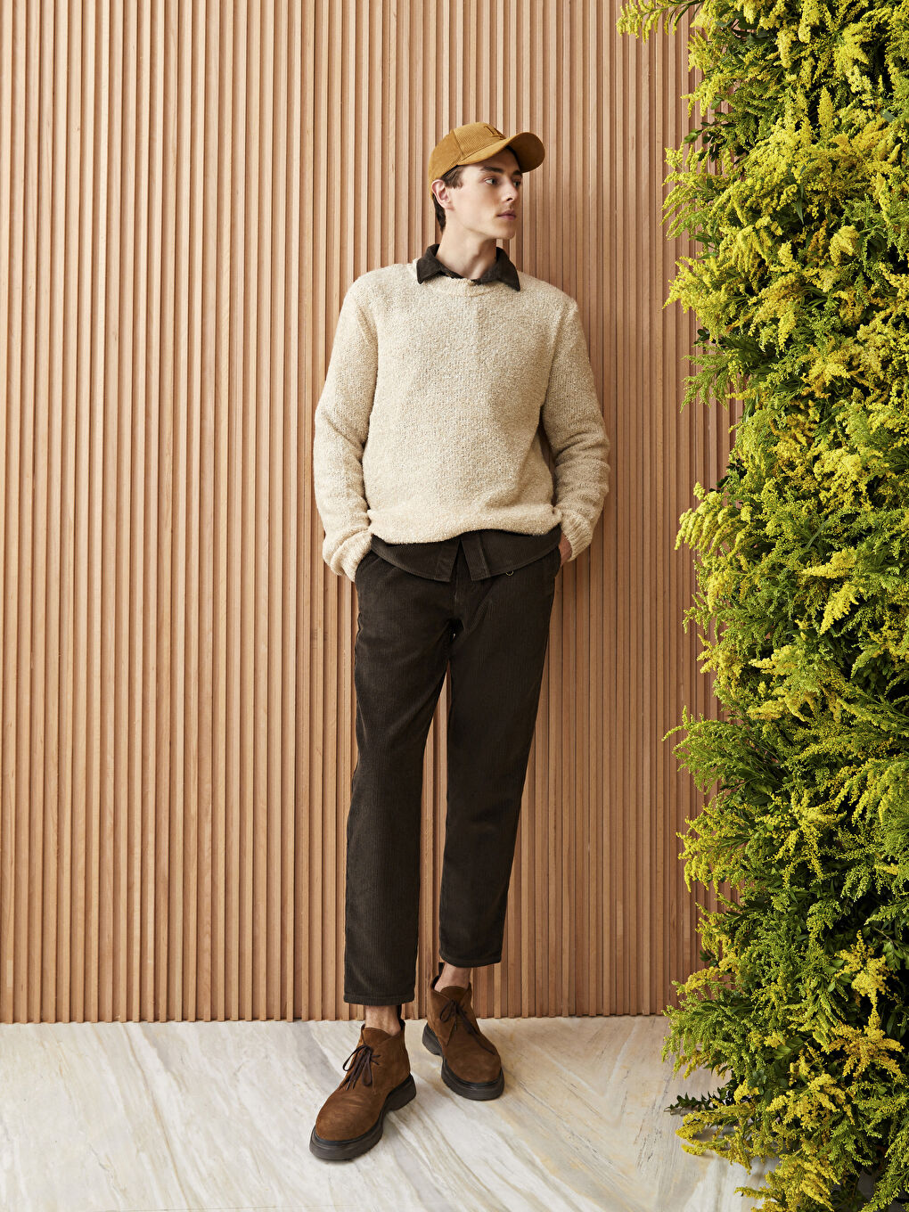 Regular Fit Velvet Men's Trousers