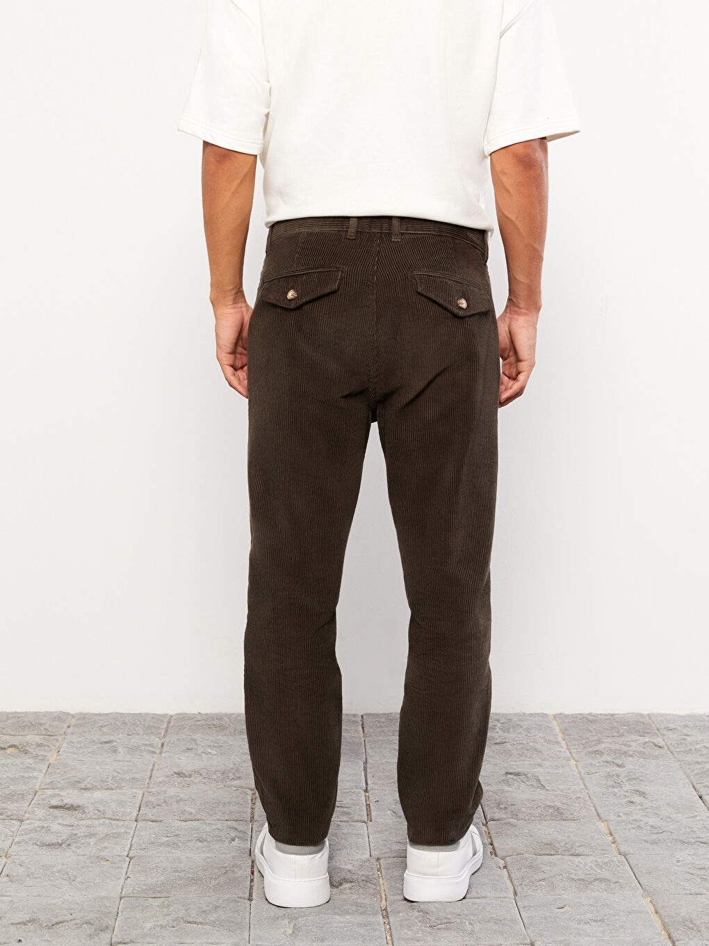 Regular Fit Velvet Men's Trousers-6