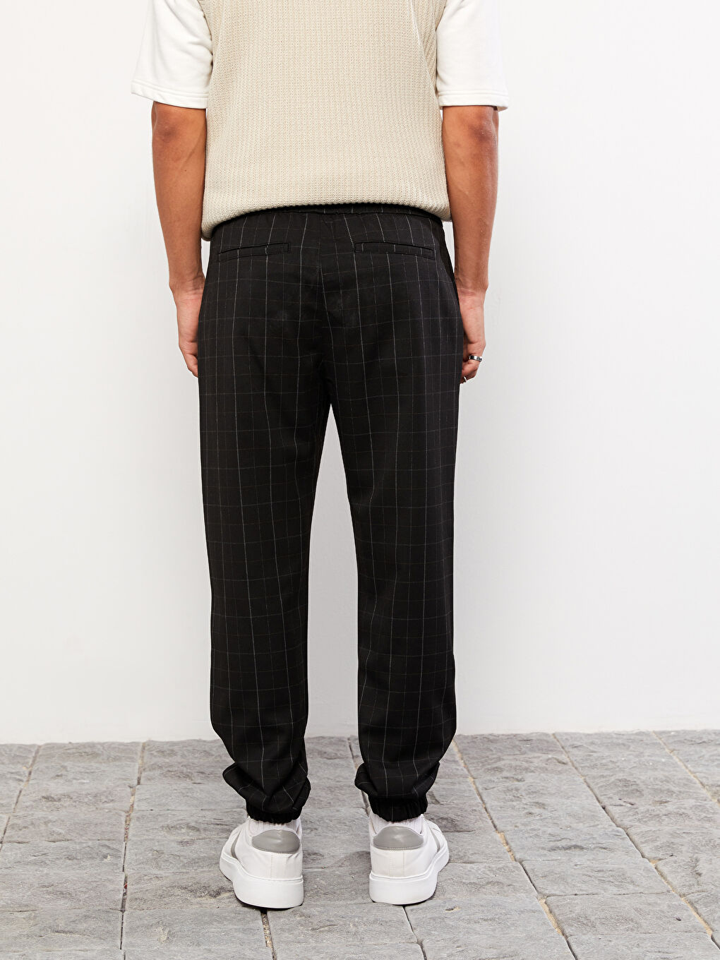 Gri Standart Kalıp Erkek Jogger Pantolon-5