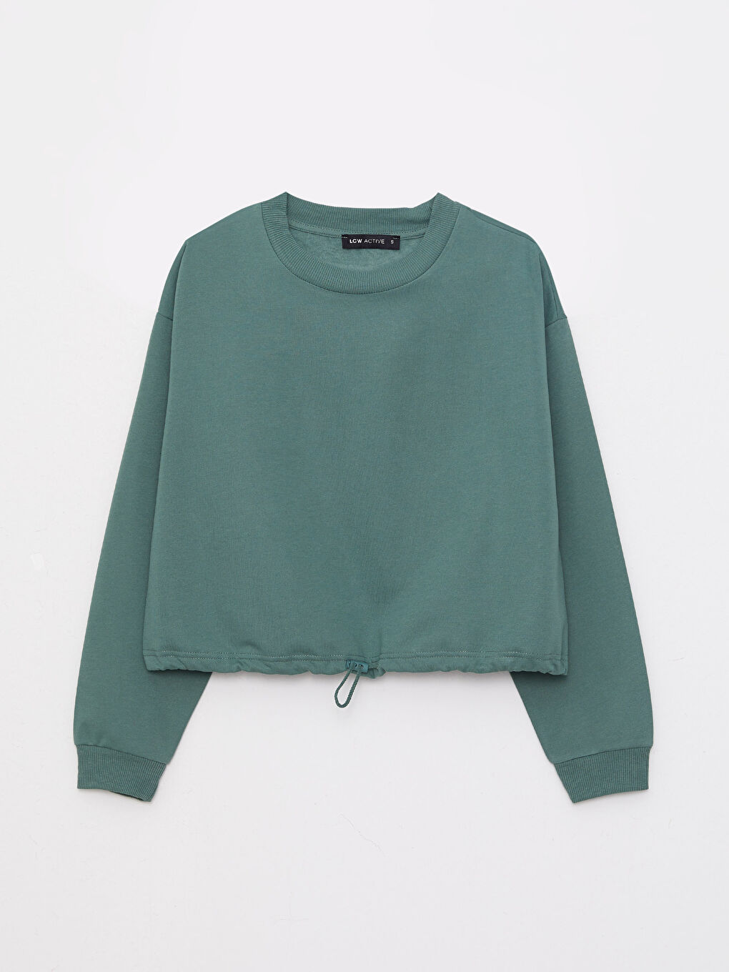 Crew Neck Plain Long Sleeve Women's Sweatshirt-9