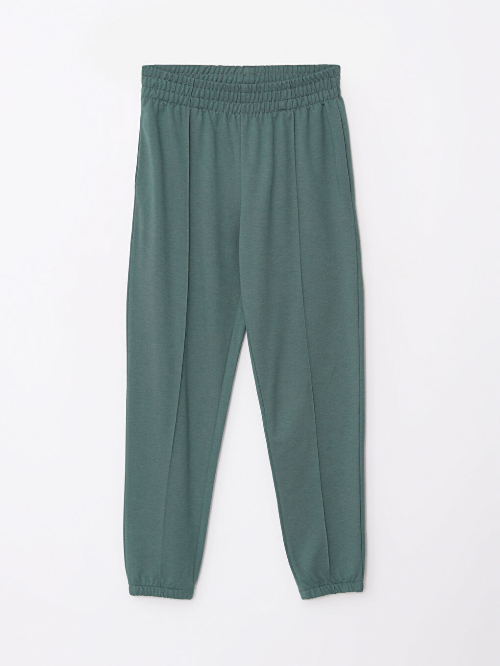 Women's Elasticated Waist Plain Jogger Sweatpants-5