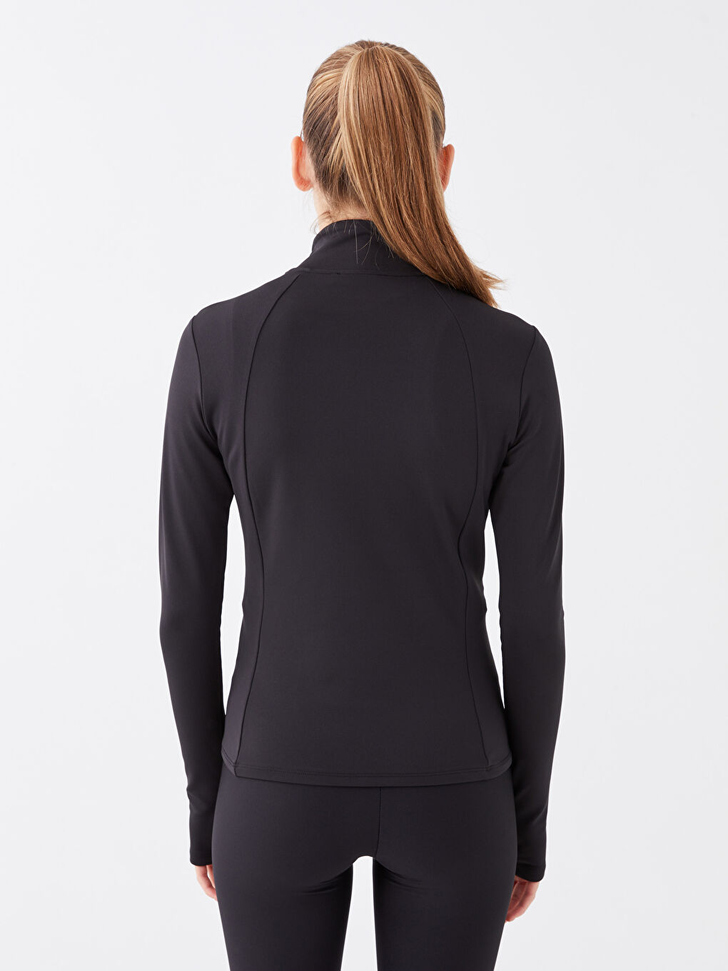 Turtle Neck Women's Sports Cardigan-4