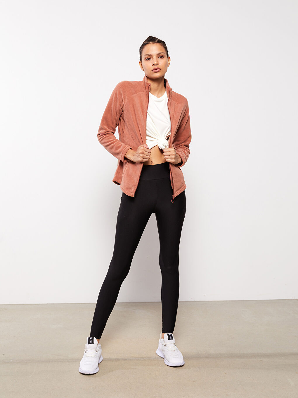 Turtle Neck Women's Sports Cardigan-3