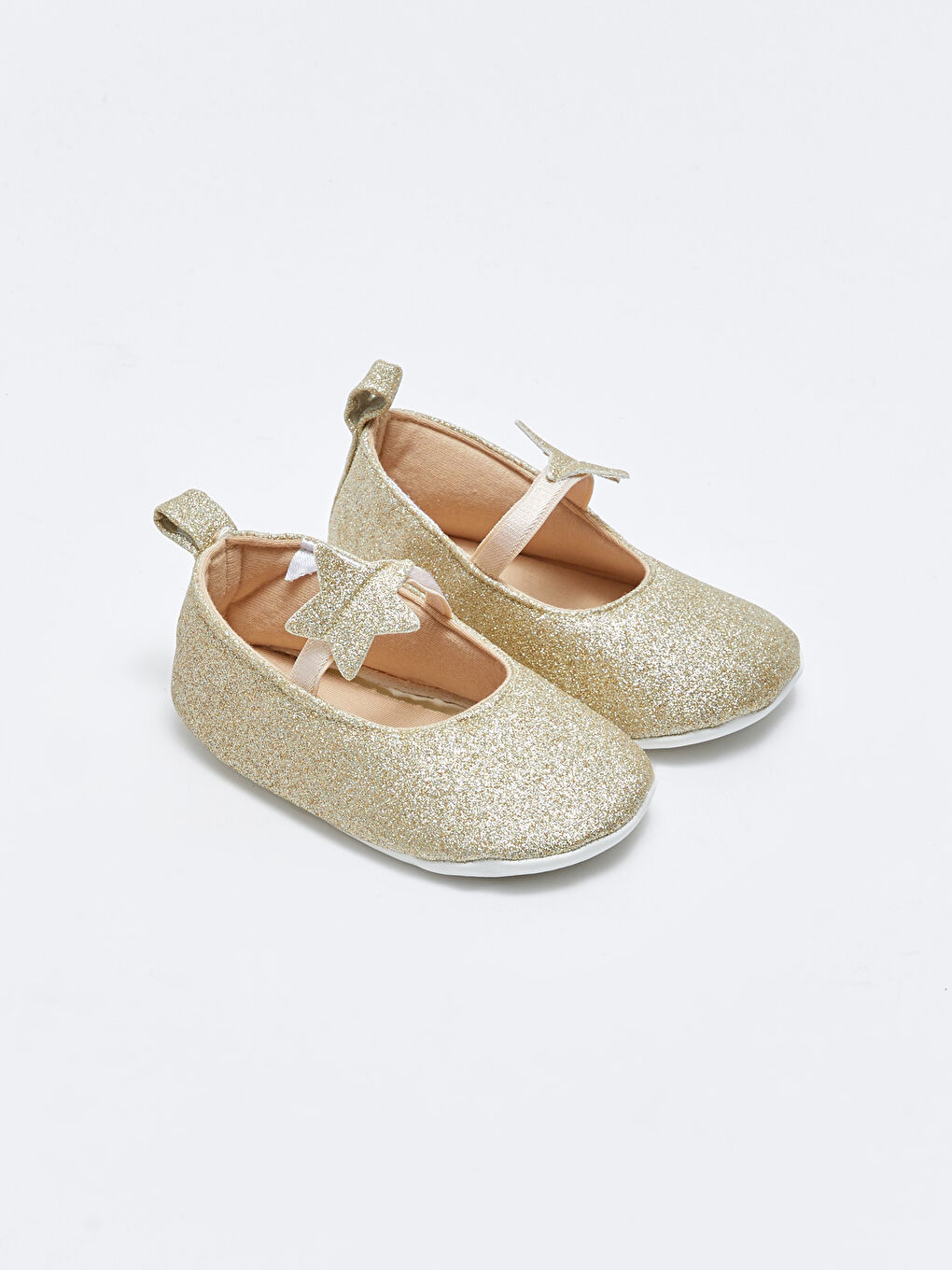 Sarı Sim Detaylı Kız Bebek Yürüme Öncesi Ayakkabı ve Saç Bandı-5