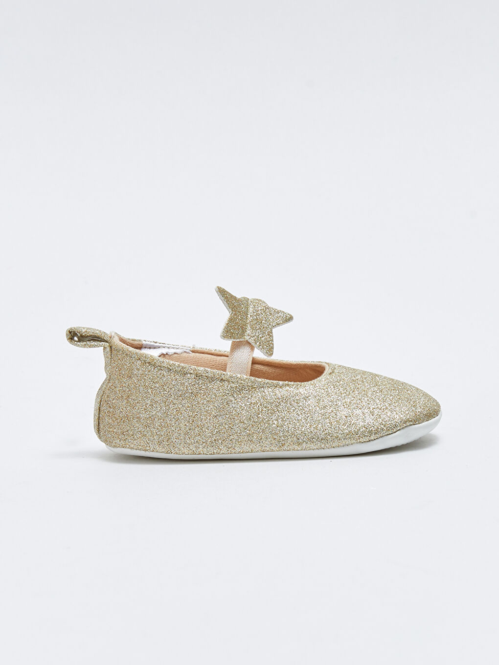 Sarı Sim Detaylı Kız Bebek Yürüme Öncesi Ayakkabı ve Saç Bandı-6