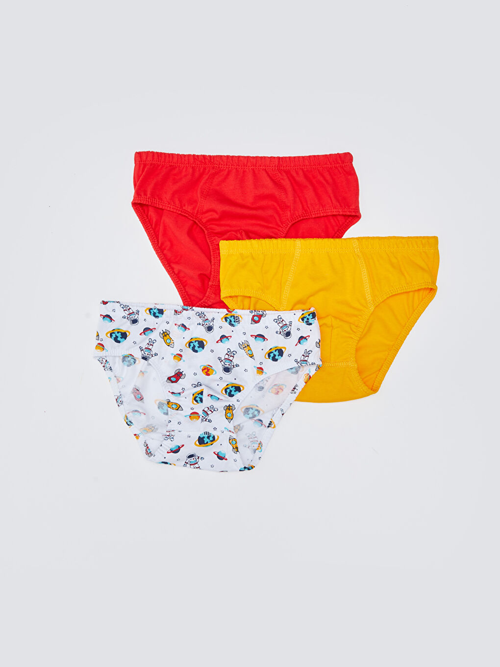 Beyaz Pamuklu Erkek Çocuk Külot 3'lü