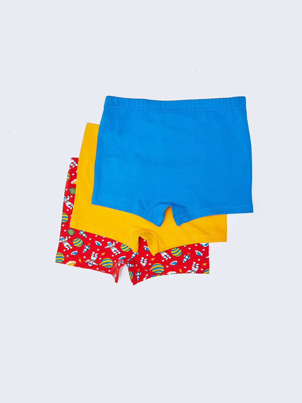 Kırmızı Baskılı Erkek Çocuk Boxer 3'lü-1