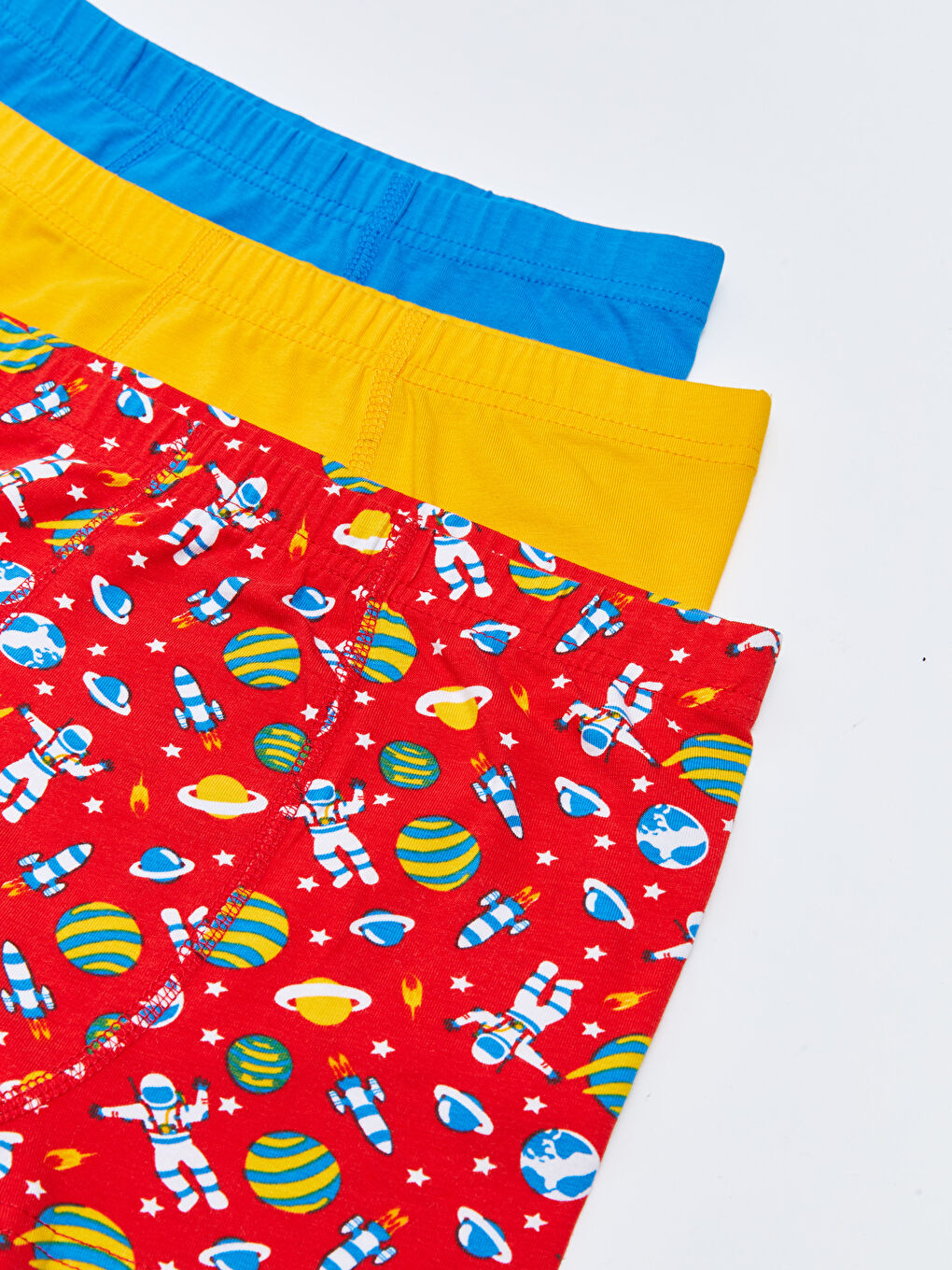 Kırmızı Baskılı Erkek Çocuk Boxer 3'lü-2