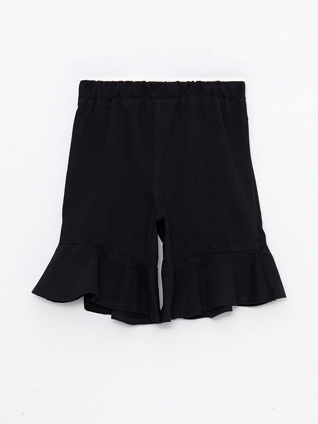 Jupe-Short Basique en Gabardine à Taille Élastique pour Fille-1