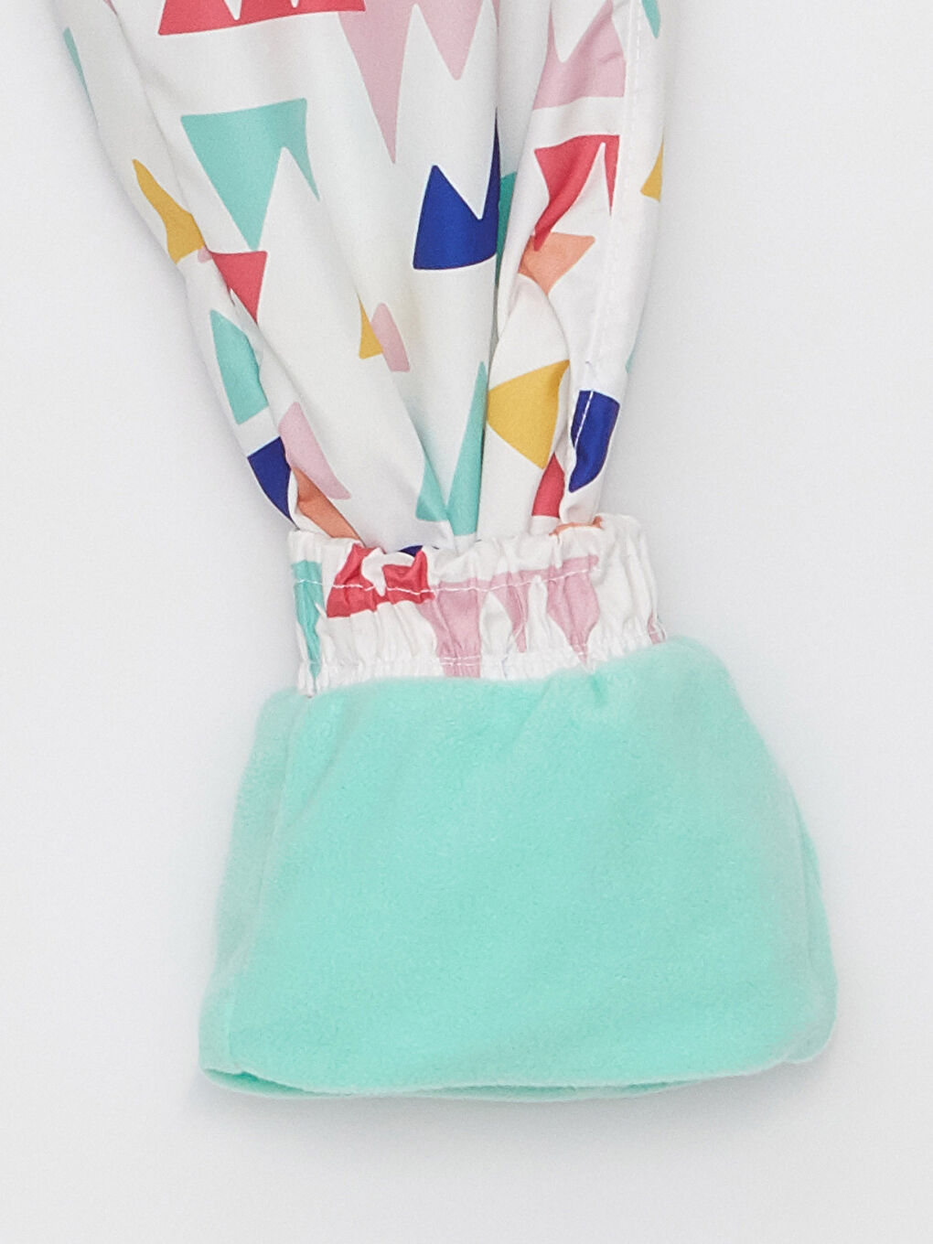 Ekru Beli Lastikli Desenli Kız Çocuk Jogger Pantolon-4