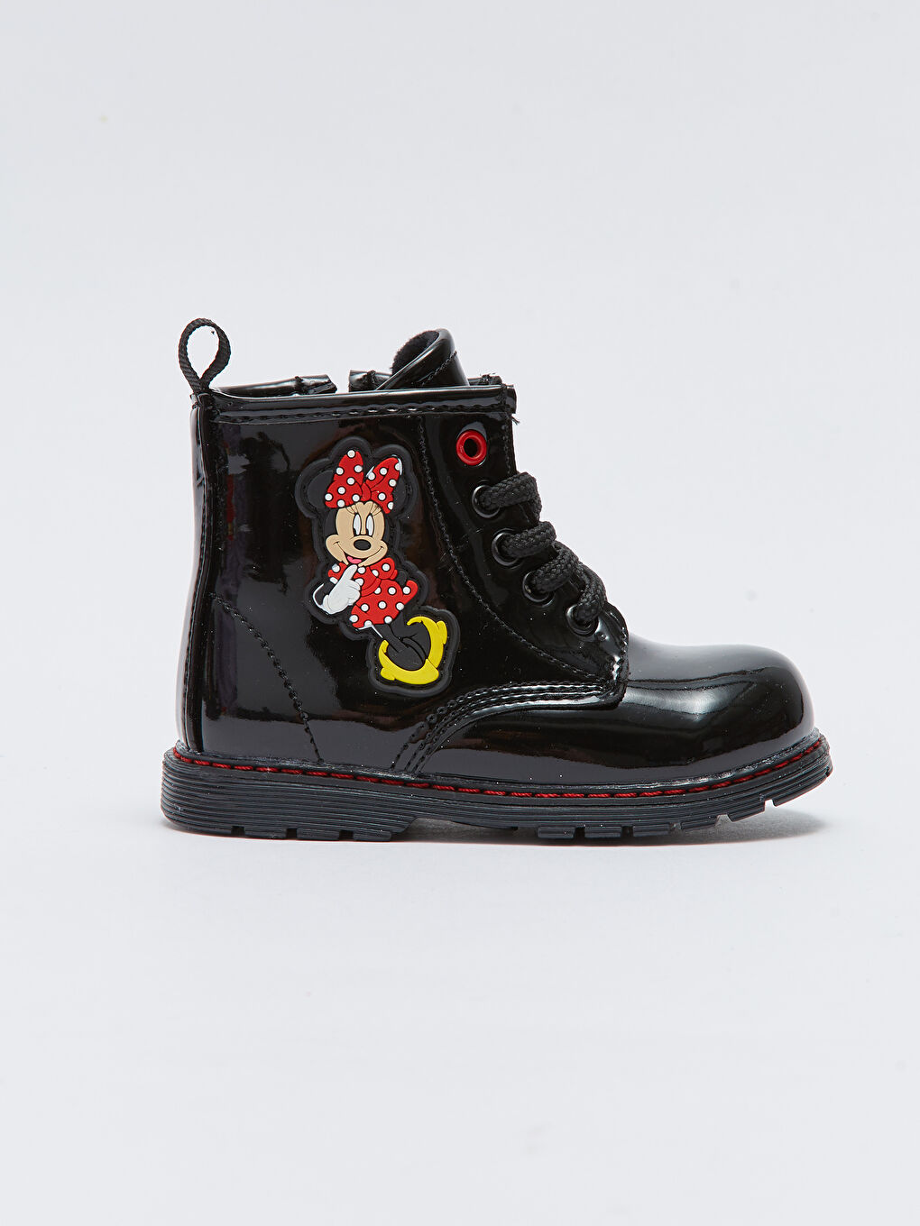 Сәби қыздарға арналған минни маус принтті былғарыға ұқсас етік-6