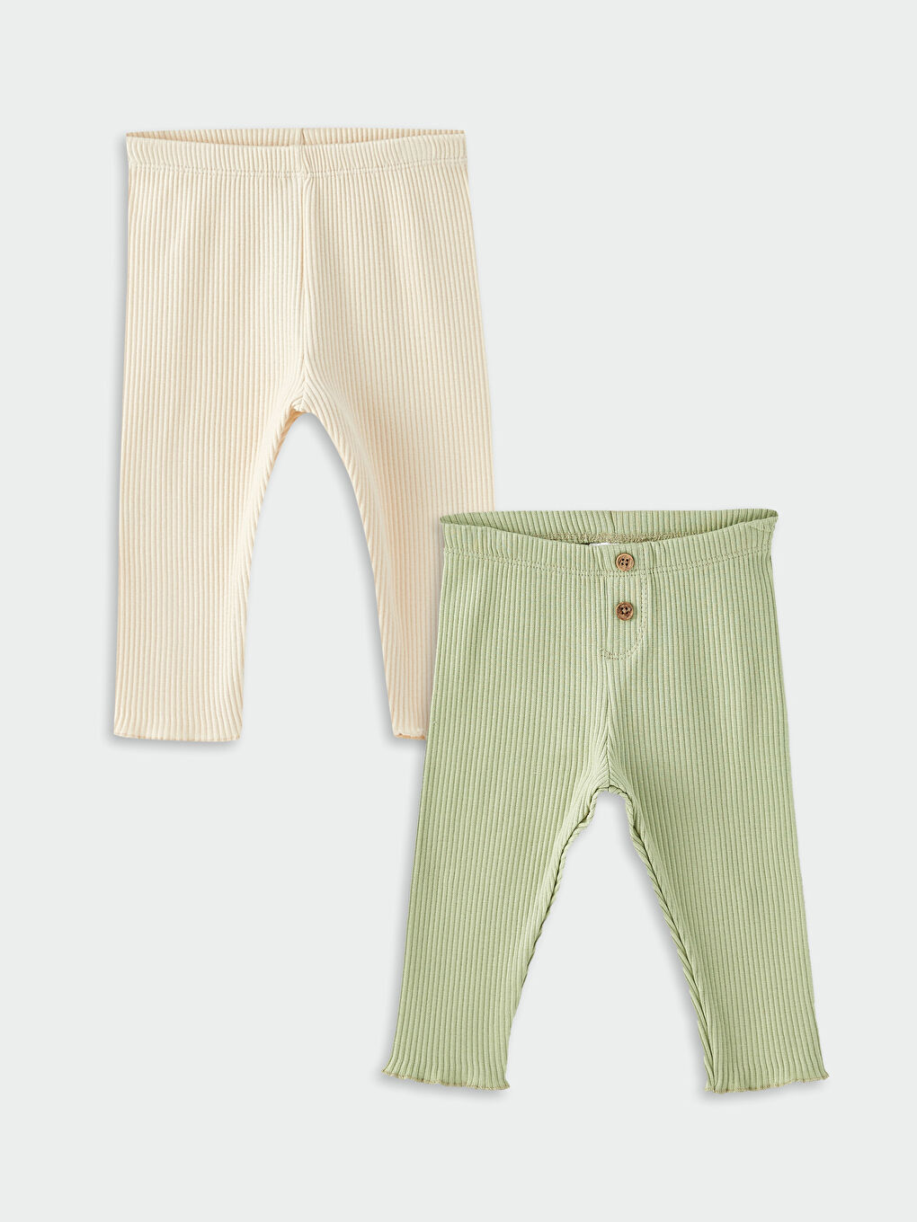 LCW baby Elasticated Waist Baby Girls' Leggings 2 Pack -W29717Z1-FJY