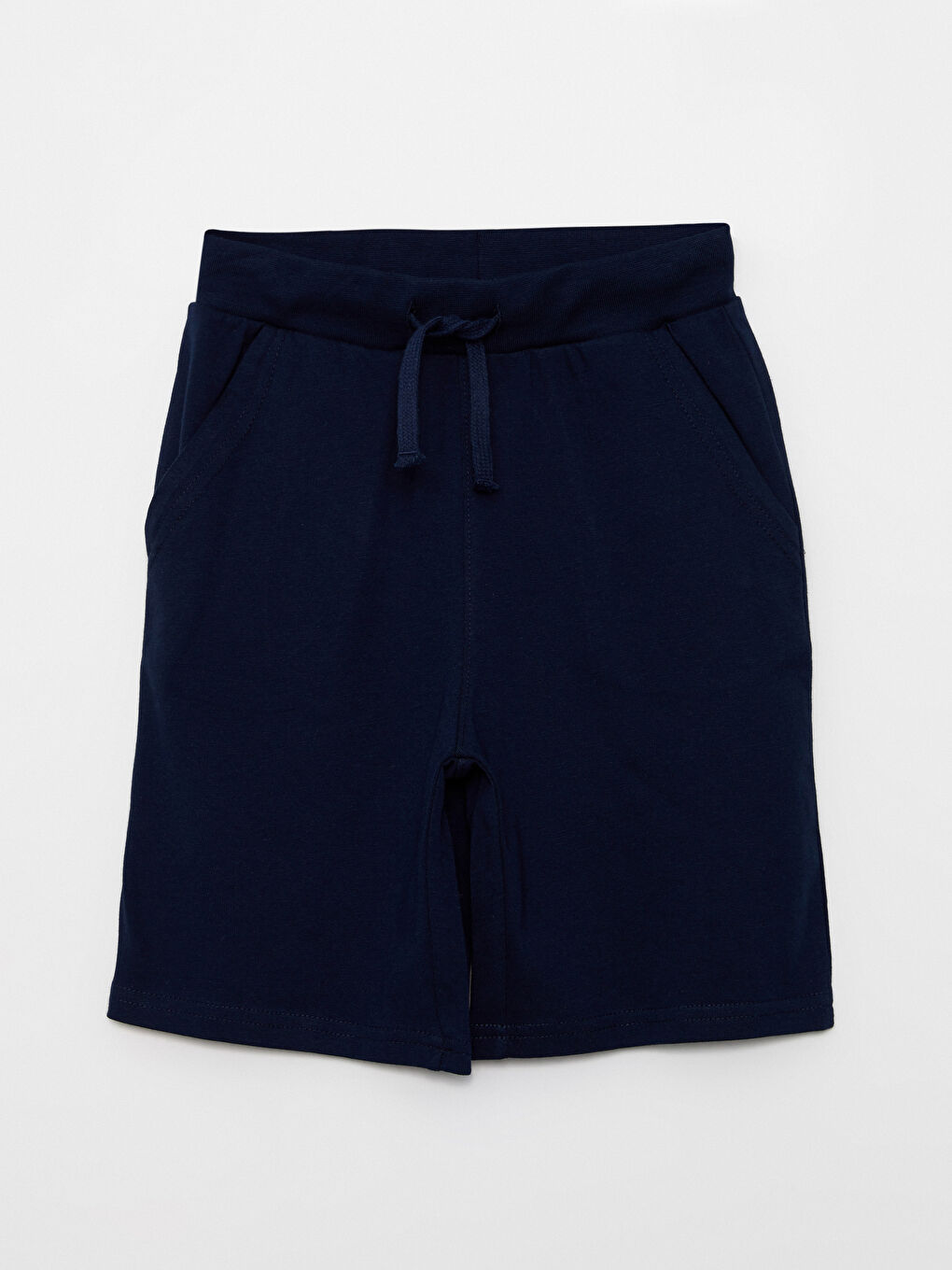 Lacivert Bisiklet Yaka Baskılı Kısa Kollu Erkek Çocuk Tişört ve Bermuda-2