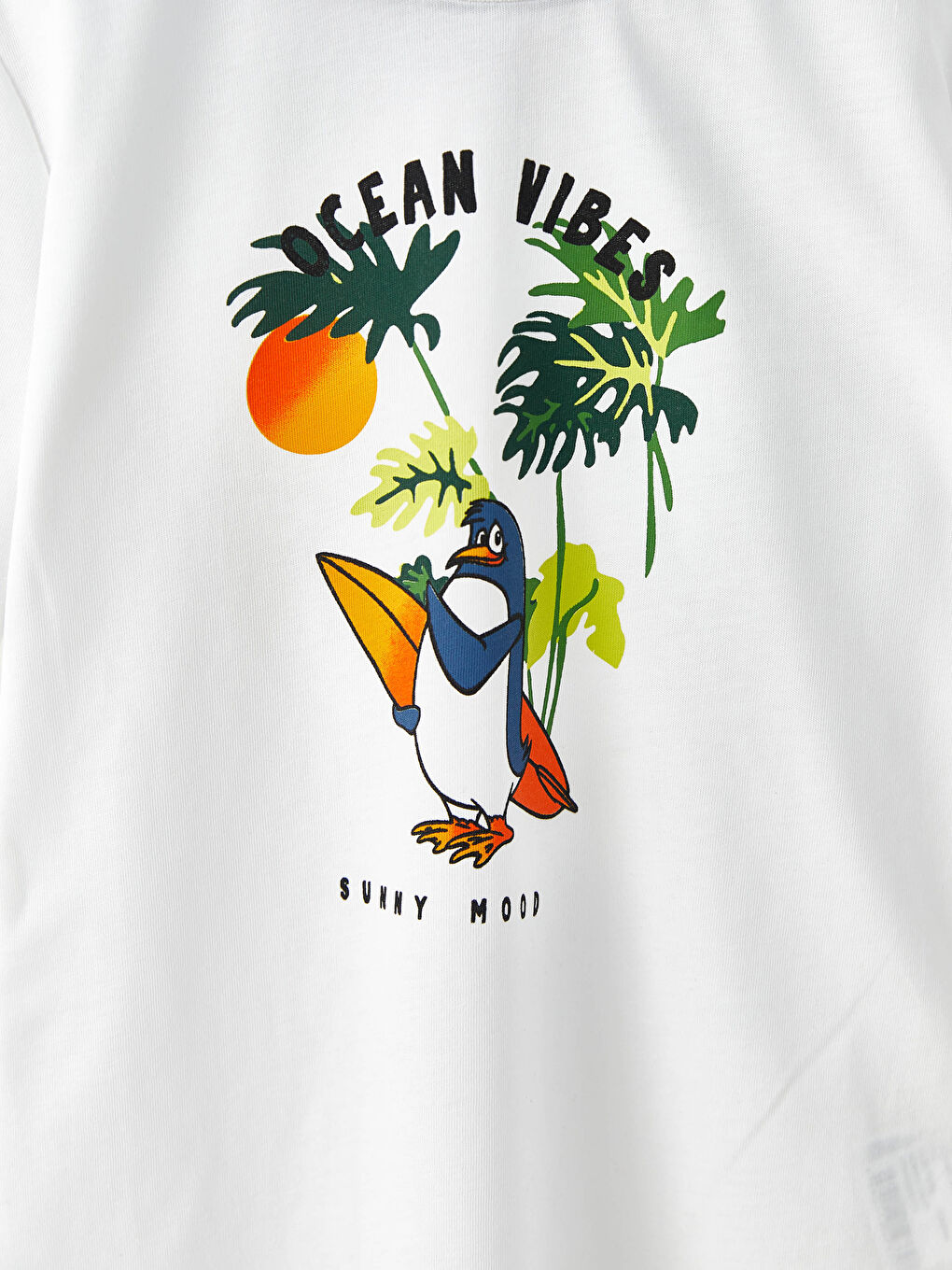 Crew Neck Printed Short Sleeve Cotton Boy T-shirt-2