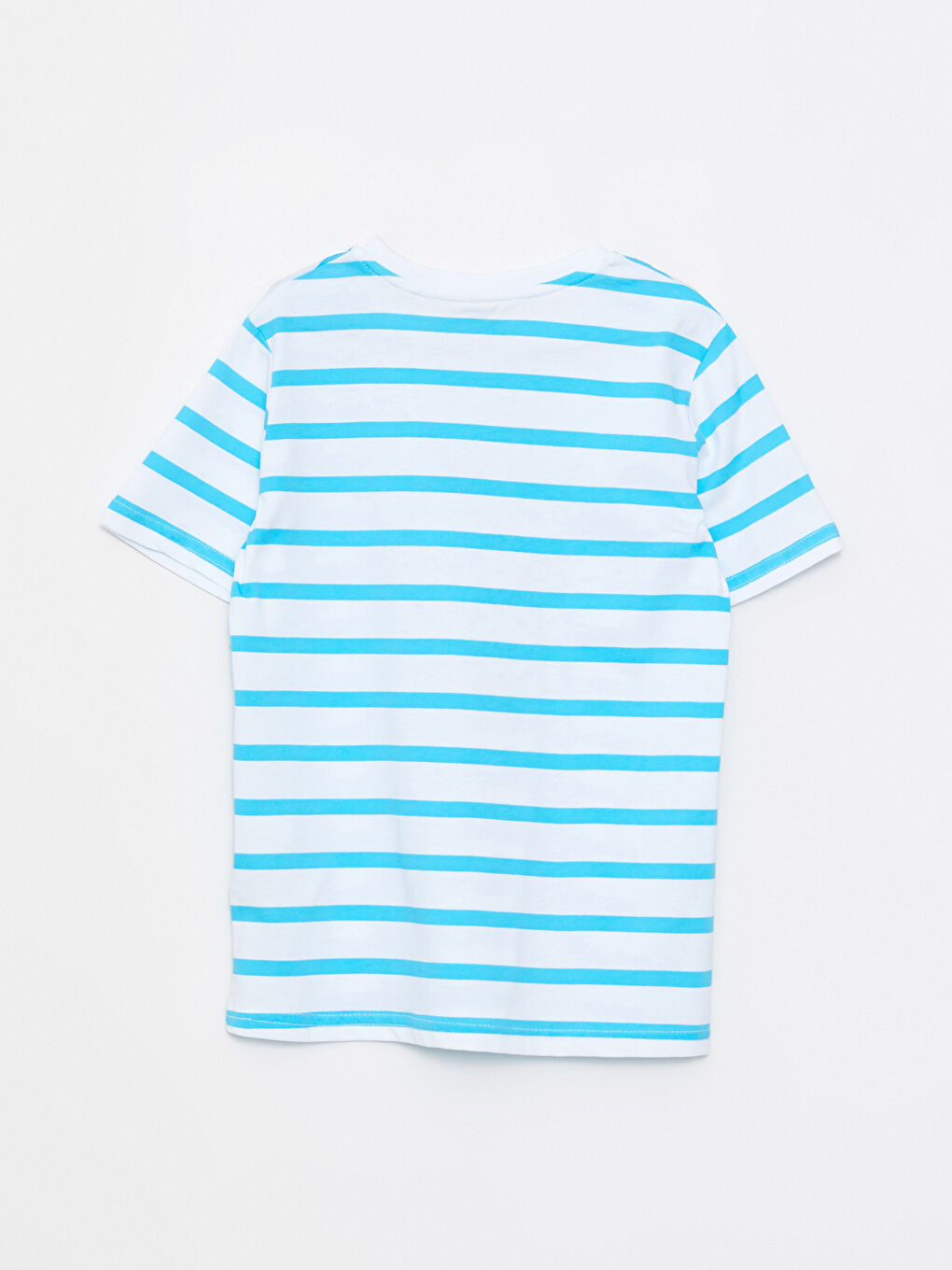 Crew Neck Printed Short Sleeve Cotton Boy T-shirt-1
