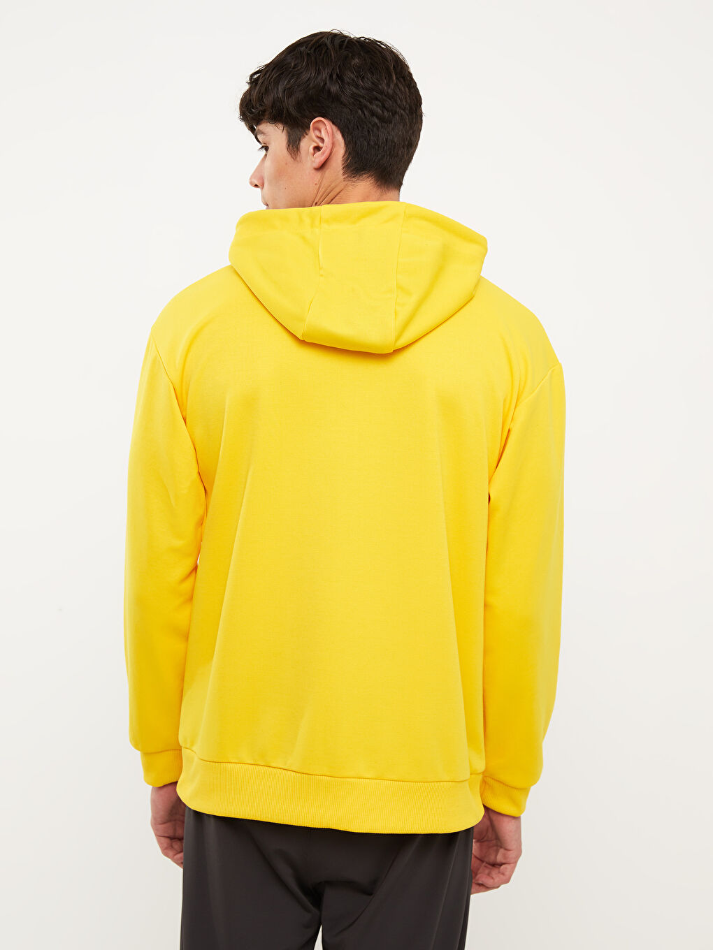 LCW Casual Sarı Uzun Kollu Baskılı Erkek Hoodie - 4