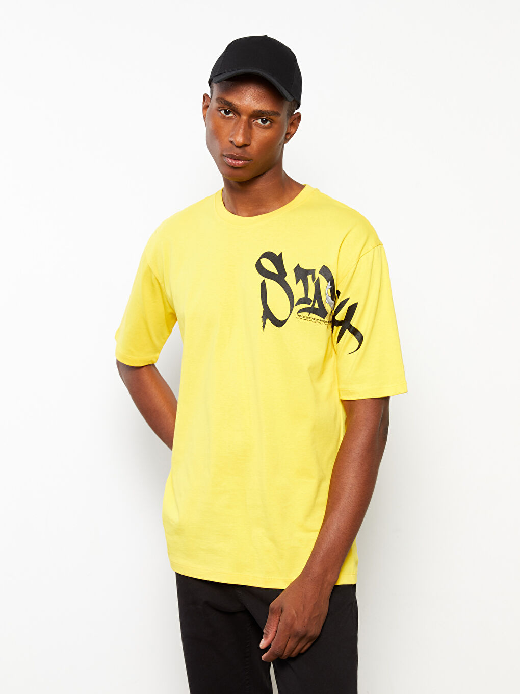XSIDE Crew Neck Short Sleeve Printed Combed Cotton Men's T
