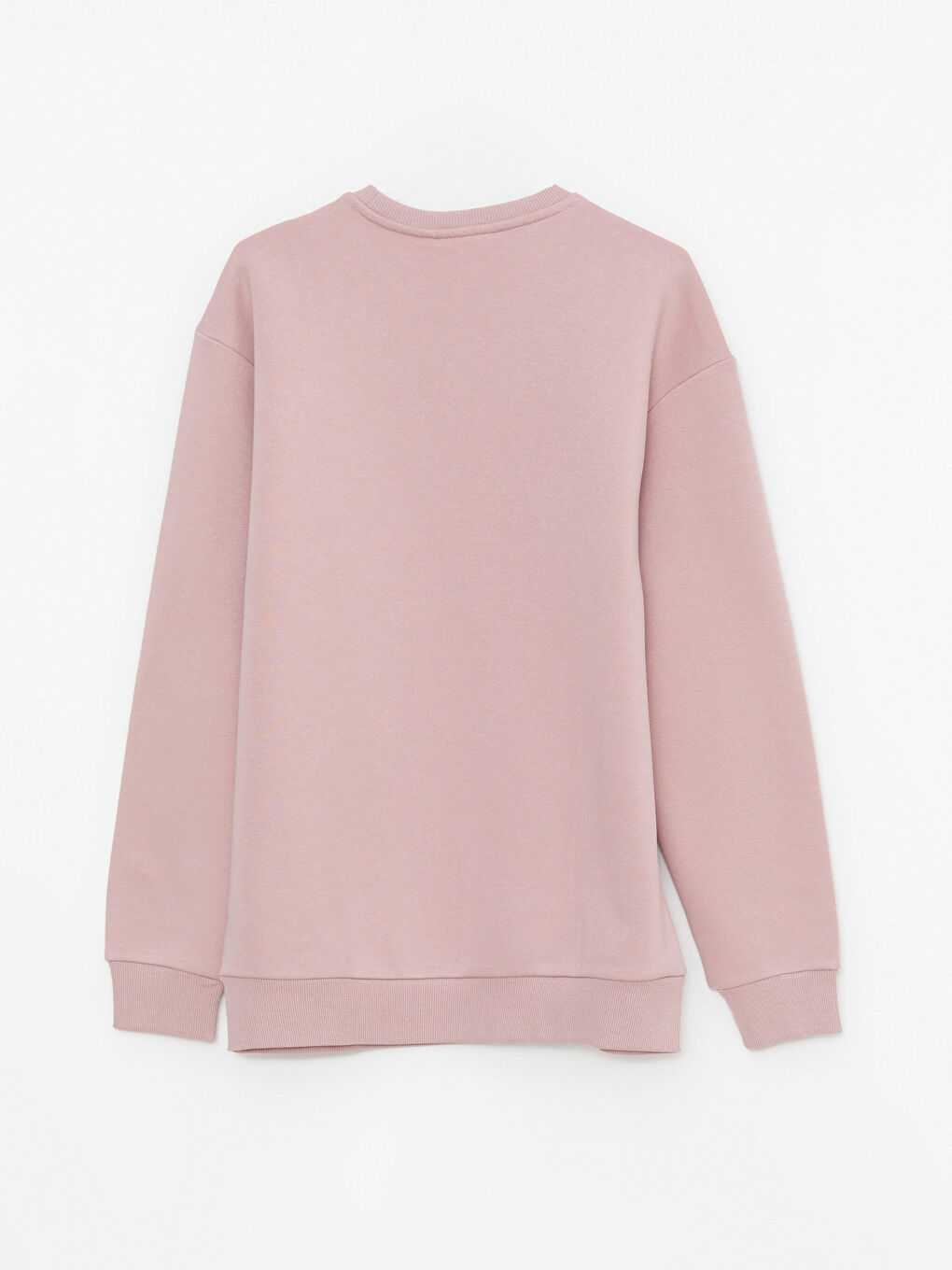 LCW Casual Pembe Bisiklet Yaka Uzun Kollu Nakışlı Erkek Kalın Sweatshirt - 6