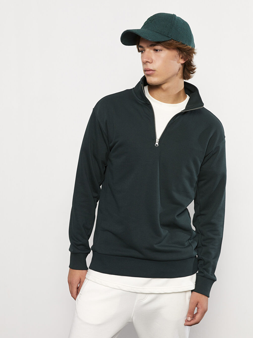 Funnel Neck Men's Sweatshirt-1