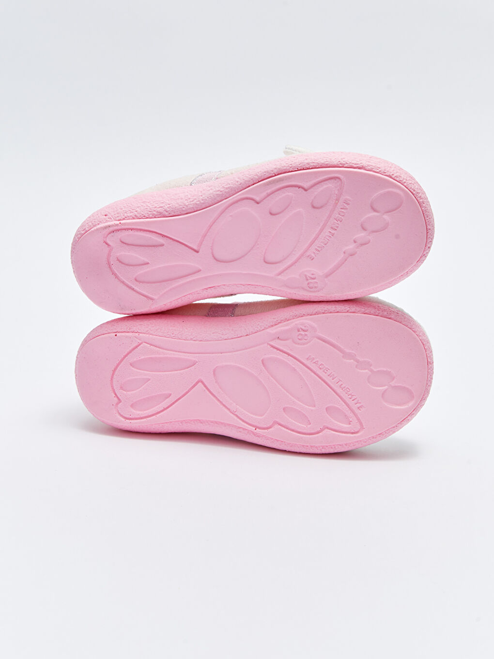 Pembe Nakışlı Lastik Bantlı Kız Çocuk Ev Ayakkabısı-3