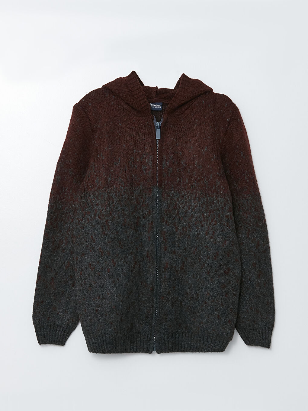 LCW Kids Hooded Patterned Long Sleeve Boy Tricot Cardigan -W29799Z4-HMS