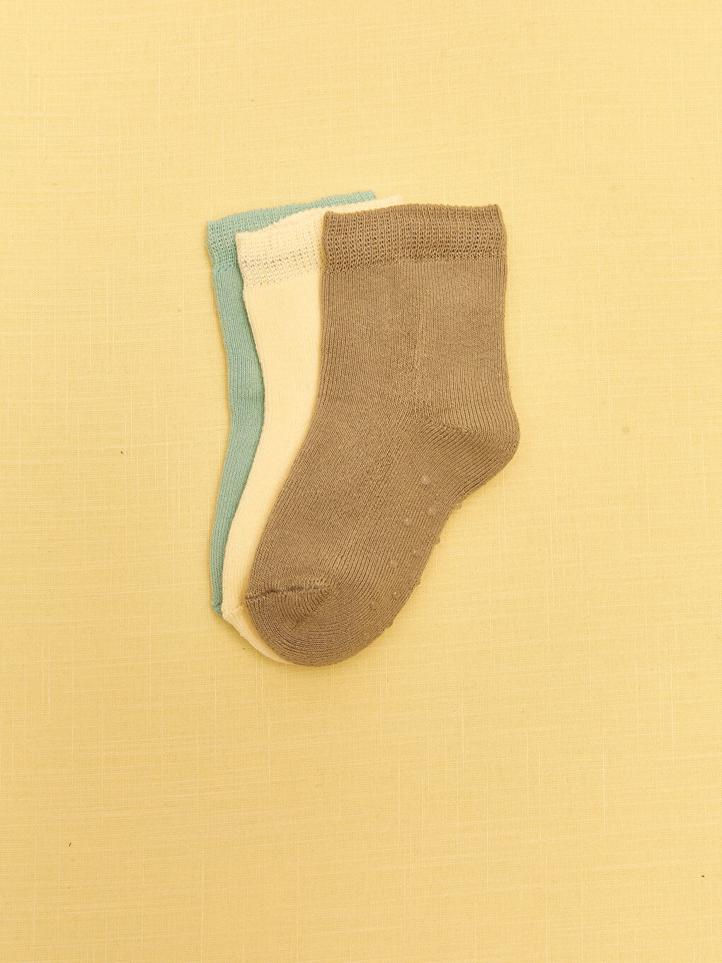 جوارب فوطة سادة أولاد رضع - ٣ قطع