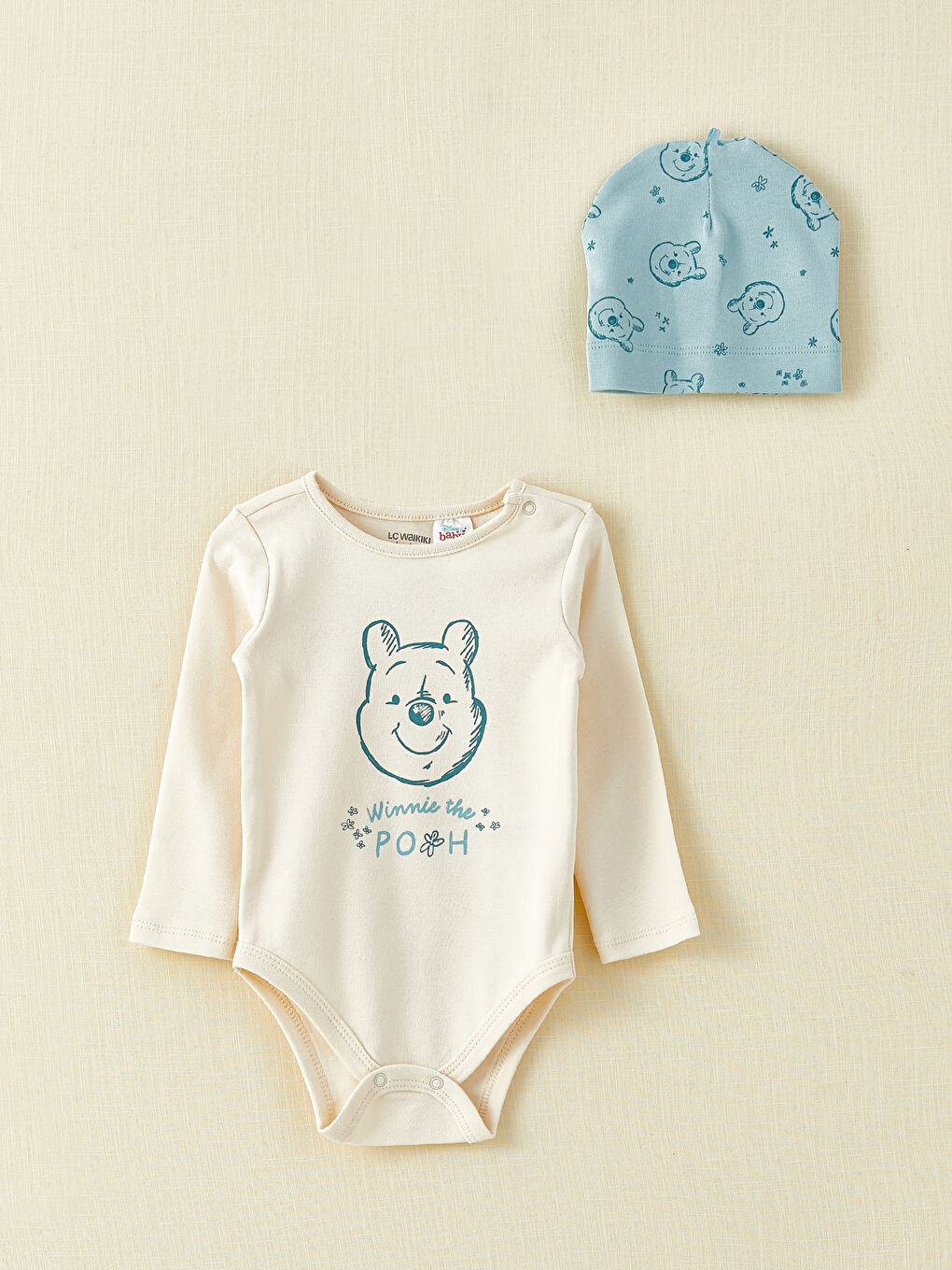 LCW baby Rundhalsausschnitt Langarm Winnie the Pooh Bedrucktes Bio-Baumwolle Baby Jungen Set -W29839Z1-KXP