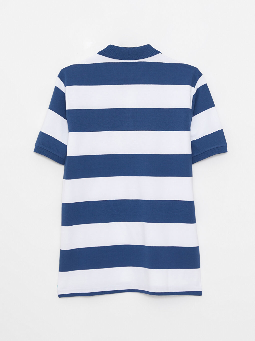 Polo Neck Short Sleeve Striped Pique Men's T-Shirt-6