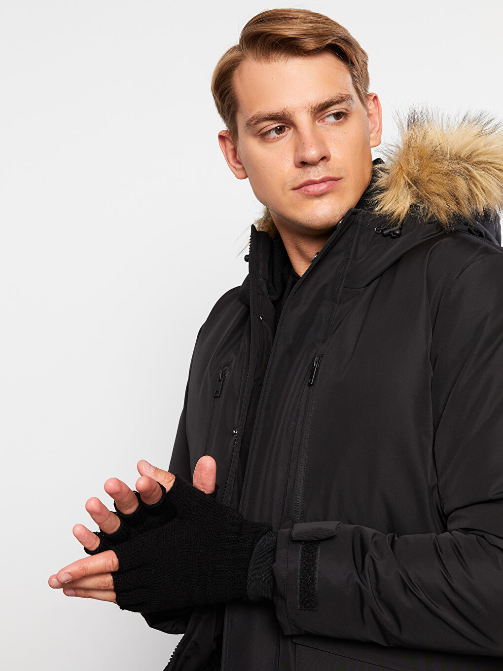 LCW ACCESSORIES Plain Men's Fingerless Gloves 2 Pack -W29876Z8-HUC