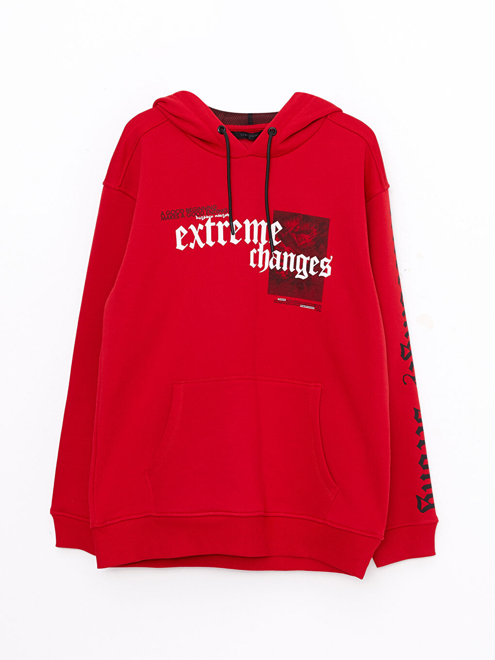 Худи Мужское Толстое Оверсайз С Длинным Рукавом И Принтом-5