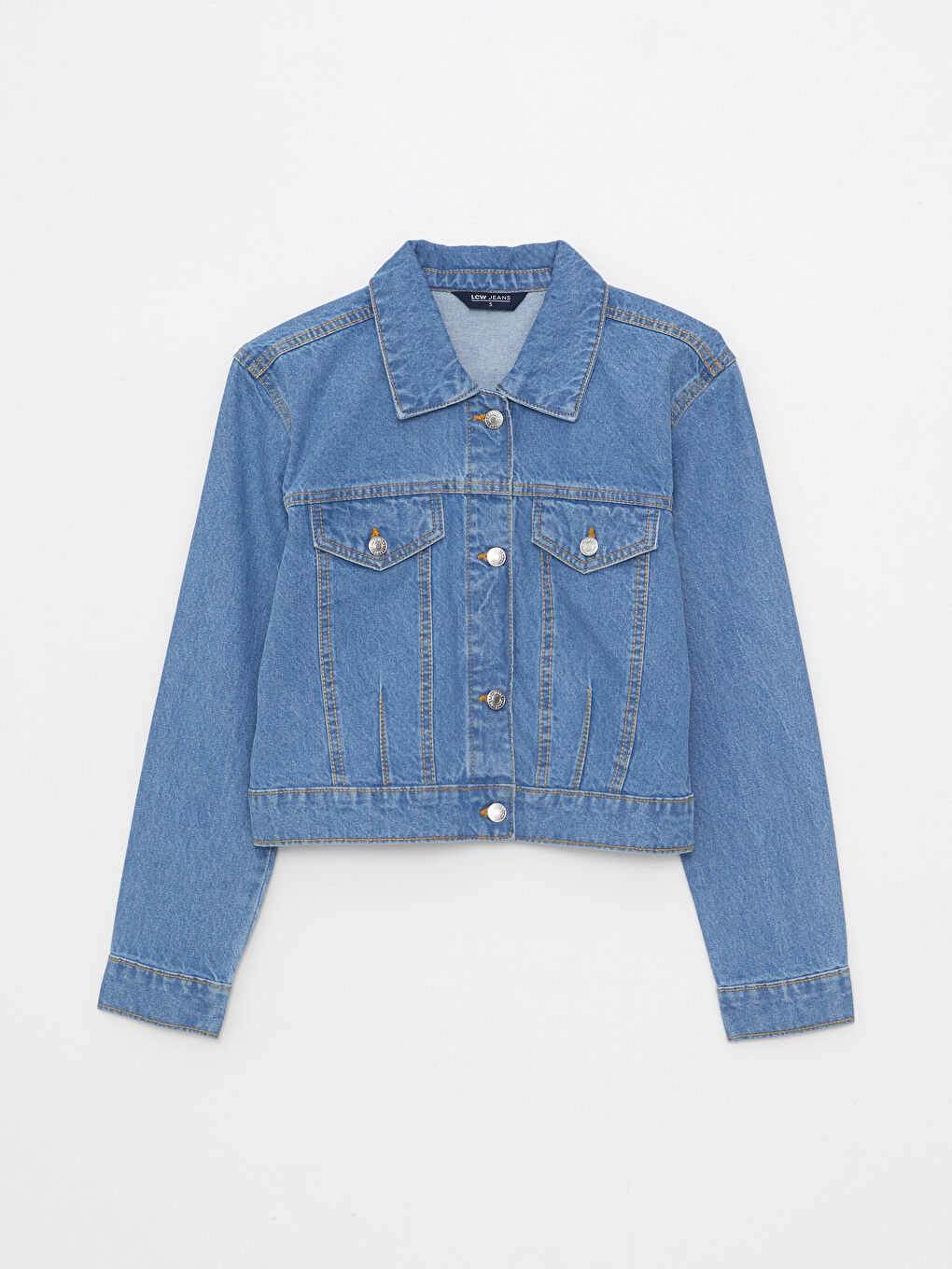 LCW Jeans Collared Neck Women's Denim Jacket -W29880Z8-507