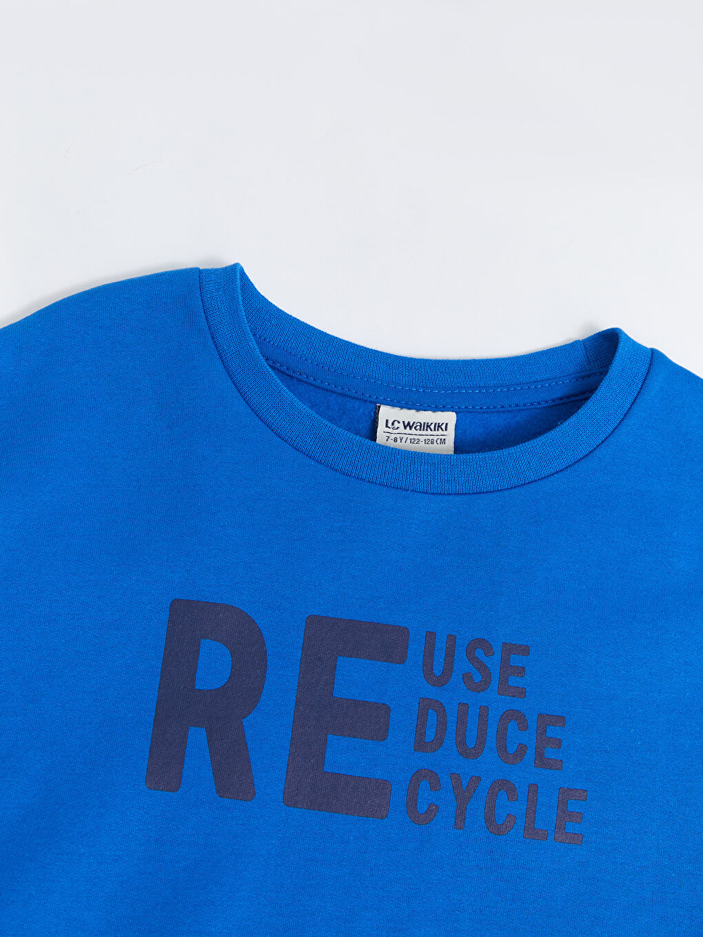 Mavi Bisiklet Yaka Baskılı Uzun Kollu Erkek Çocuk Sweatshirt-2