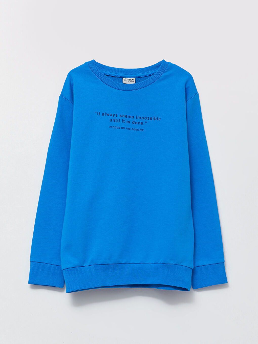 Суитшърт с кръгло деколте, отпечатан, с дълъг ръкав за момчета