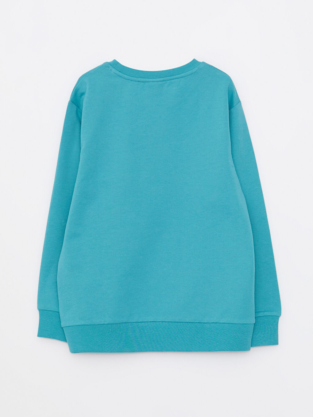 سويت شيرت كم طويل مطبوع بياقة دائرية للأولاد-1
