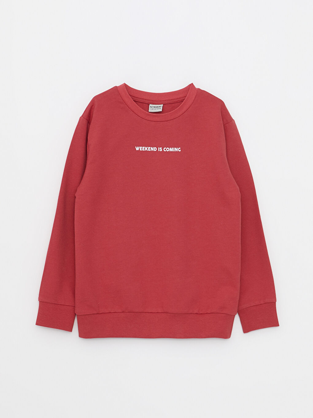 LCW ECO Rundhalsausschnitt Bedruckt Langarm Sweatshirt für Jungen -W29886Z4-RCC