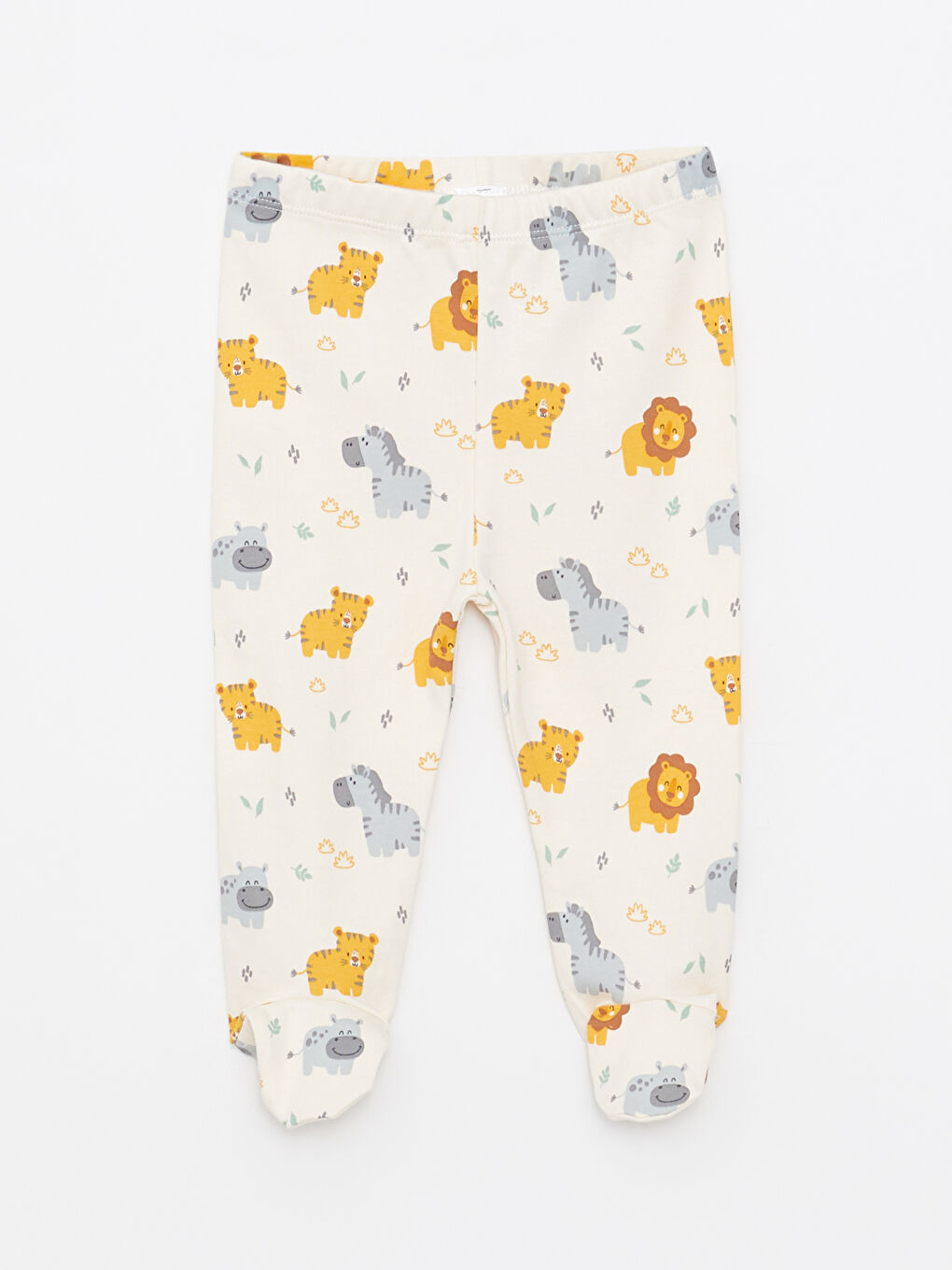 Ekru Bisiklet Yaka Uzun Kollu Baskılı Erkek Bebek Hastane Çıkış Seti-2