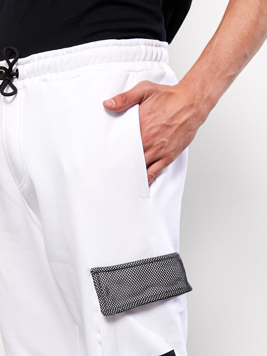 Тар пішім ерлерге арналған қалың джоггер спорттық шалбары-2