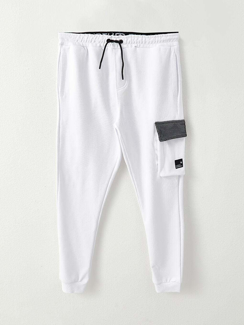 Тар пішім ерлерге арналған қалың джоггер спорттық шалбары-5