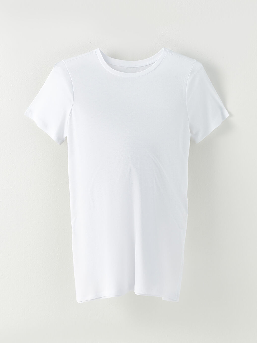 تي شيرت حوامل قطن كم قصير ياقة دائرية قصة عادية-5