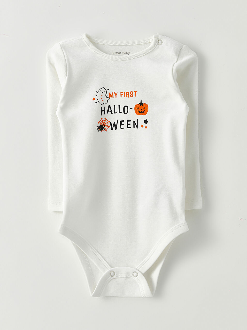 LCW baby Crew Neck Long Sleeve Printed Baby Boys' Snap Bodysuit and Pants 2 Pack Set -W29933Z1-FDU