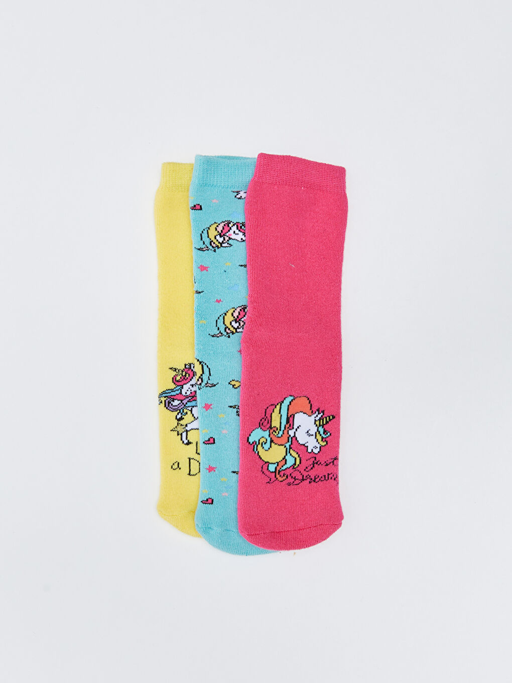 LCW Kids Desenli Kız Çocuk Soket Çorap 3'lü -W29943Z4-GQW