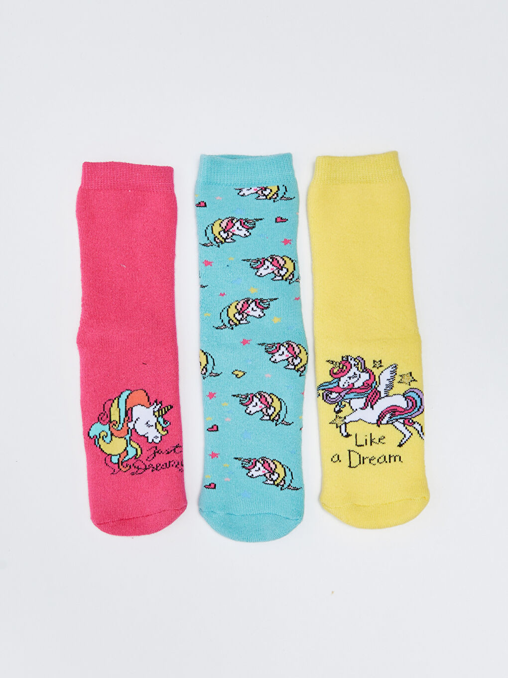 LCW Kids Desenli Kız Çocuk Soket Çorap 3'lü -W29943Z4-GQW