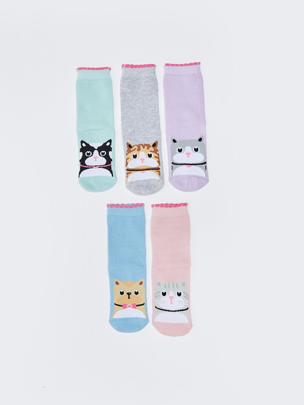 Chaussettes de Cheville à Motifs pour Filles Lot de 5 Pièces-1
