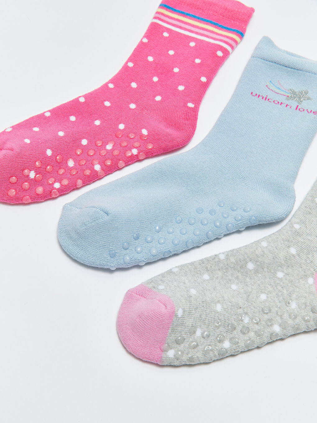 LCW Kids Desenli Kız Çocuk Havlu Soket Çorap 3'lü -W29952Z4-LAL