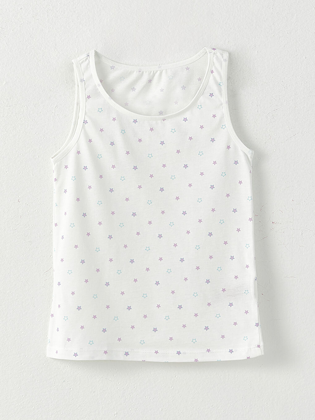 Crew Neck Printed Cotton Girl Singlet 2-Pack-2