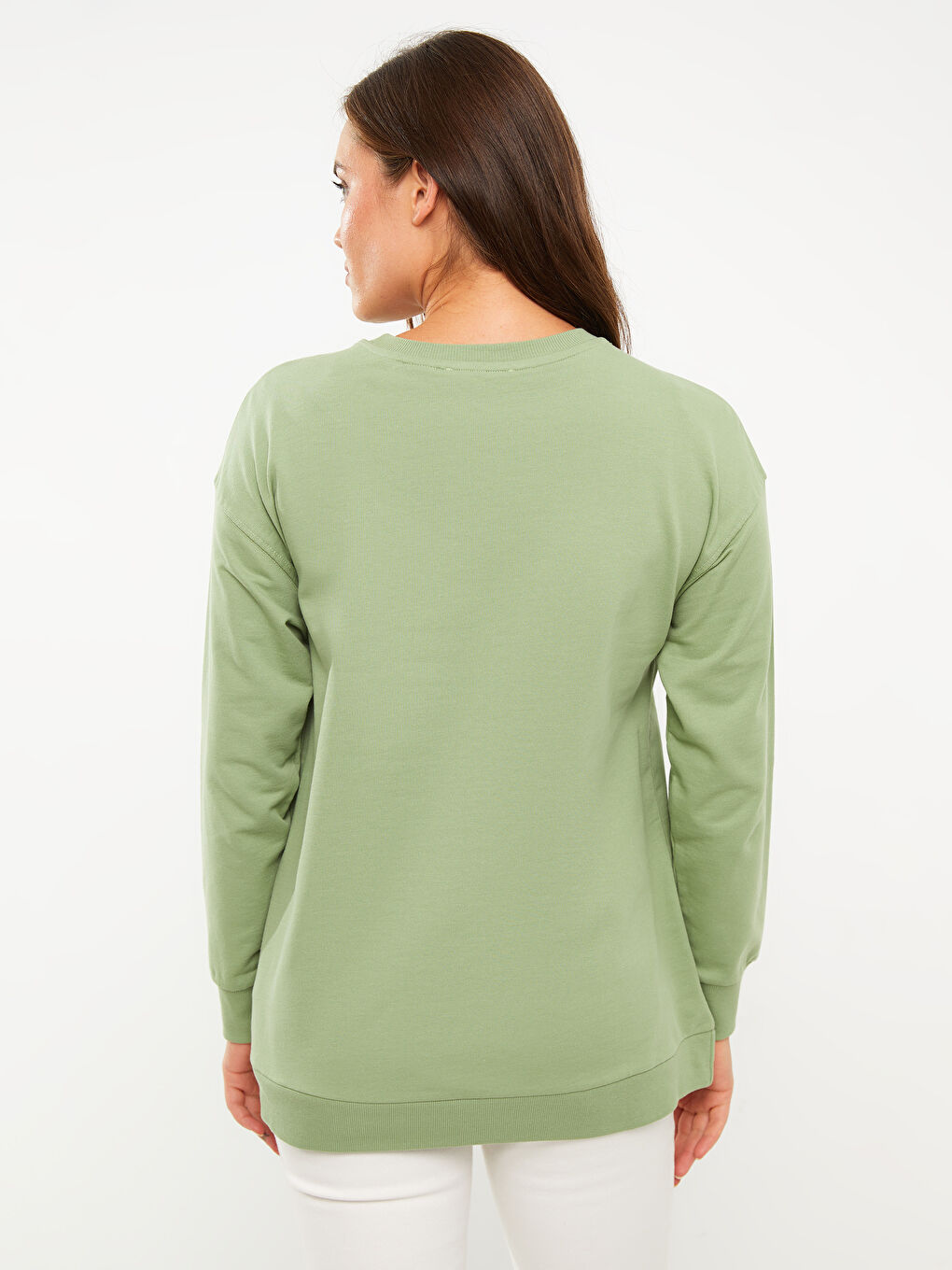 سويت شيرت ياقة دائرية مطبوع ميني ماوس كم طويل حوامل-4