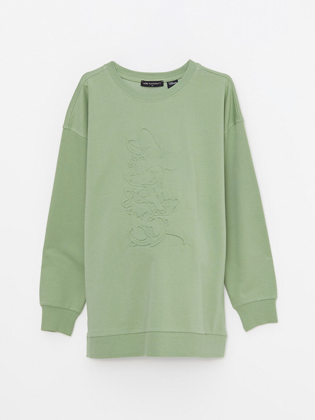 سويت شيرت ياقة دائرية مطبوع ميني ماوس كم طويل حوامل-5